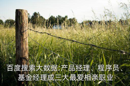 百度搜索大數(shù)據(jù):產(chǎn)品經(jīng)理、程序員、 基金經(jīng)理成三大最愛相親職業(yè)