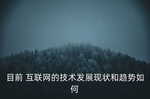 目前 互聯(lián)網(wǎng)的技術發(fā)展現(xiàn)狀和趨勢如何