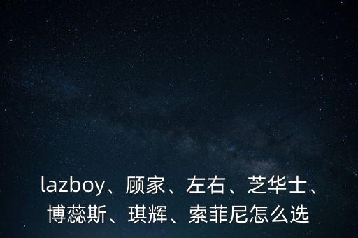 lazboy、顧家、左右、芝華士、博蕊斯、琪輝、索菲尼怎么選