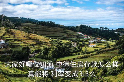 中德儲(chǔ)蓄銀行最初利率,中德銀行固定3.3利率貸款