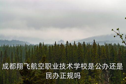 成都翔飛航空職業(yè)技術(shù)學(xué)校是公辦還是民辦正規(guī)嗎