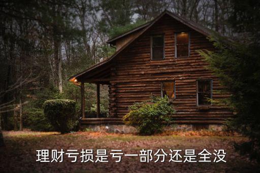  理財虧損是虧一部分還是全沒