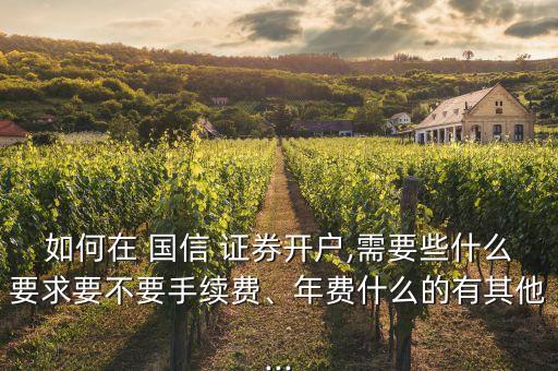 如何在 國信 證券開戶,需要些什么要求要不要手續(xù)費、年費什么的有其他...