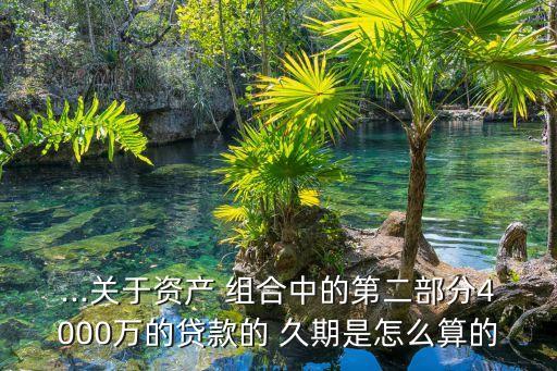 ...關(guān)于資產(chǎn) 組合中的第二部分4000萬的貸款的 久期是怎么算的