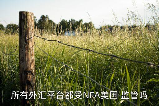 所有外匯平臺(tái)都受NFA美國 監(jiān)管嗎
