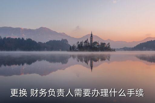 更換 財務負責人需要辦理什么手續(xù)