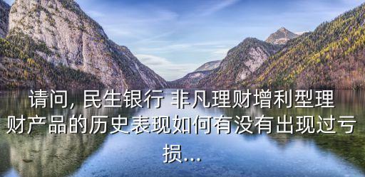 請問, 民生銀行 非凡理財增利型理財產品的歷史表現如何有沒有出現過虧損...