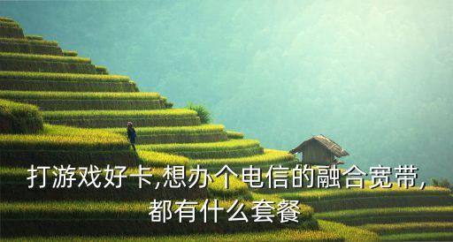 打游戲好卡,想辦個(gè)電信的融合寬帶,都有什么套餐