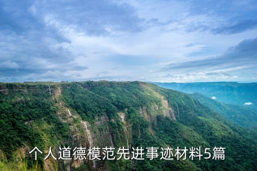 個人道德模范先進(jìn)事跡材料5篇