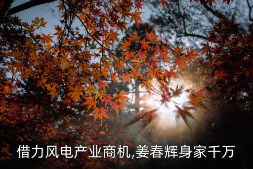 借力風(fēng)電產(chǎn)業(yè)商機(jī),姜春輝身家千萬(wàn)