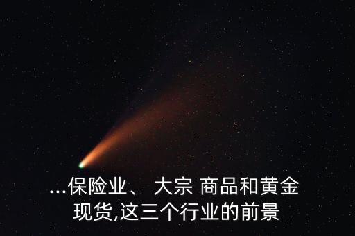 ...保險業(yè)、 大宗 商品和黃金 現(xiàn)貨,這三個行業(yè)的前景