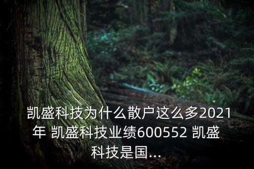  凱盛科技為什么散戶這么多2021年 凱盛科技業(yè)績(jī)600552 凱盛科技是國...