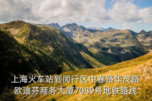  上?；疖囌镜介h行區(qū)中春路華茂路 歐迪芬商務(wù)大廈7089號(hào)地鐵路線