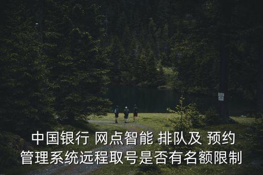  中國銀行 網(wǎng)點(diǎn)智能 排隊(duì)及 預(yù)約管理系統(tǒng)遠(yuǎn)程取號是否有名額限制