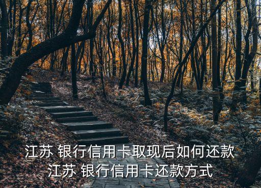  江蘇 銀行信用卡取現(xiàn)后如何還款 江蘇 銀行信用卡還款方式