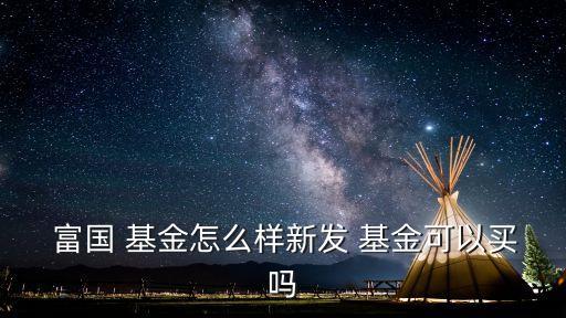  富國(guó) 基金怎么樣新發(fā) 基金可以買(mǎi)嗎