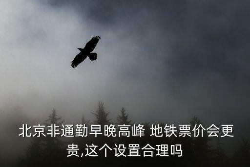  北京非通勤早晚高峰 地鐵票價(jià)會(huì)更貴,這個(gè)設(shè)置合理嗎