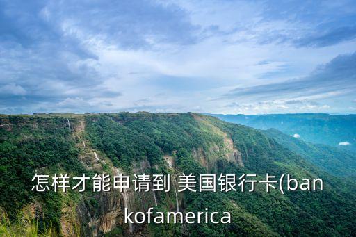 怎樣才能申請(qǐng)到 美國銀行卡(bankofamerica