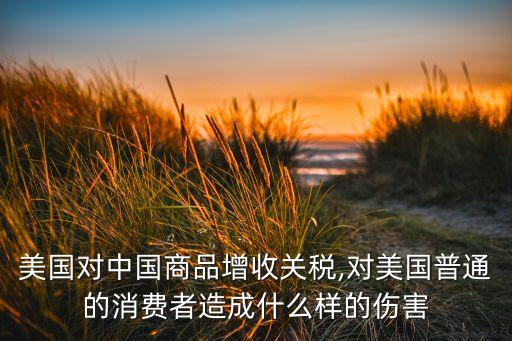 美國對中國商品增收關(guān)稅,對美國普通的消費(fèi)者造成什么樣的傷害