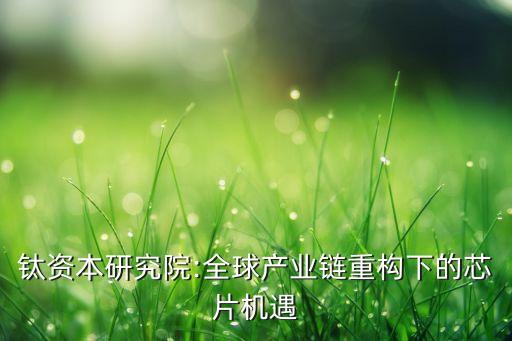 鈦資本研究院:全球產業(yè)鏈重構下的芯片機遇