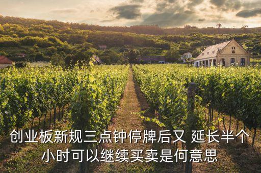 創(chuàng)業(yè)板新規(guī)三點(diǎn)鐘停牌后又 延長(zhǎng)半個(gè)小時(shí)可以繼續(xù)買(mǎi)賣(mài)是何意思