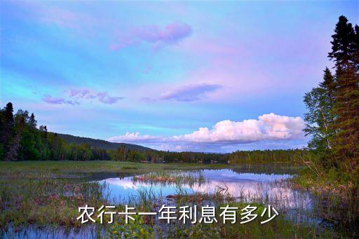 農業(yè)銀行年利率多少