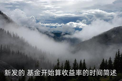 新發(fā)的 基金開始算收益率的時(shí)間簡述