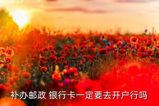 補(bǔ)辦郵政 銀行卡一定要去開戶行嗎