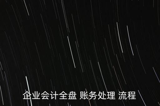 企業(yè)會計全盤 賬務(wù)處理 流程
