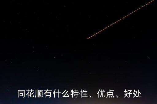  同花順有什么特性、優(yōu)點、好處