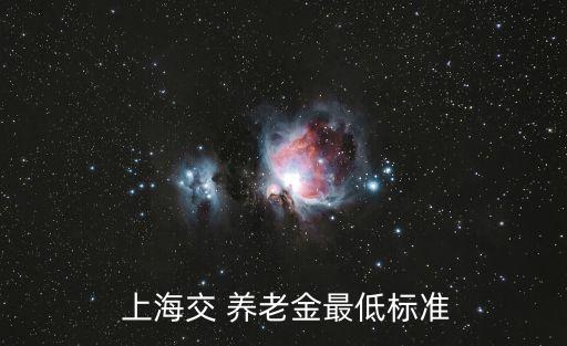  上海交 養(yǎng)老金最低標(biāo)準