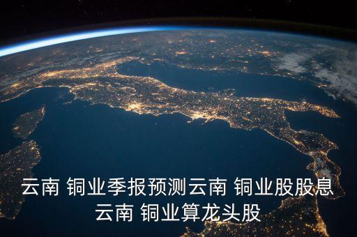 云南 銅業(yè)季報(bào)預(yù)測云南 銅業(yè)股股息云南 銅業(yè)算龍頭股