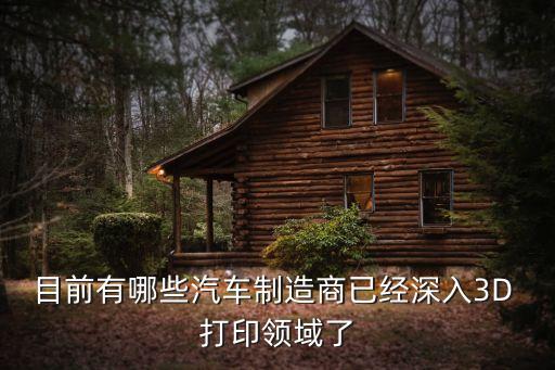 目前有哪些汽車制造商已經(jīng)深入3D 打印領域了