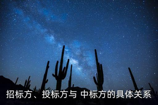 招標方、投標方與 中標方的具體關系