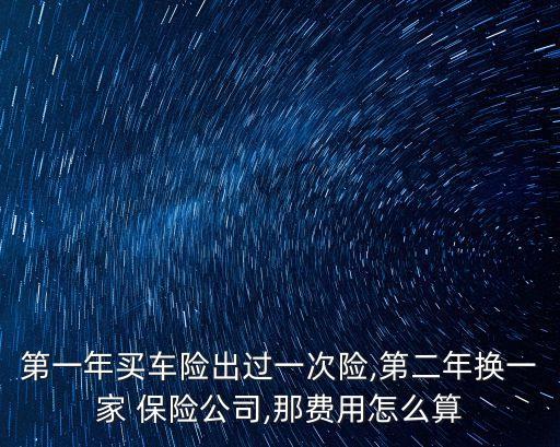 第一年買車險(xiǎn)出過一次險(xiǎn),第二年換一家 保險(xiǎn)公司,那費(fèi)用怎么算