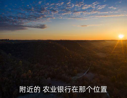 附近的 農(nóng)業(yè)銀行在那個位置