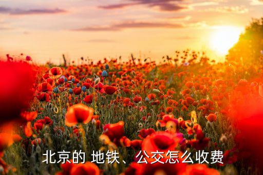  北京的 地鐵、公交怎么收費(fèi)