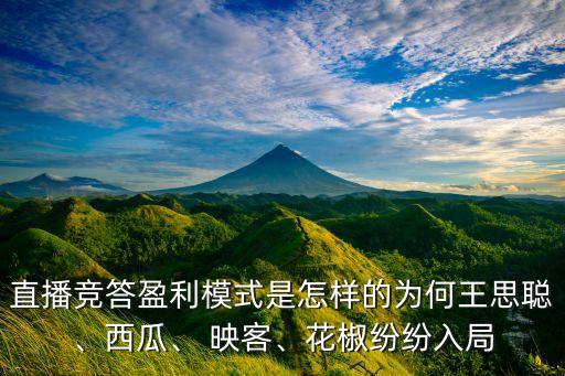 直播競答盈利模式是怎樣的為何王思聰、西瓜、 映客、花椒紛紛入局