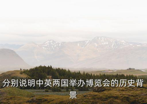 分別說明中英兩國(guó)舉辦博覽會(huì)的歷史背景