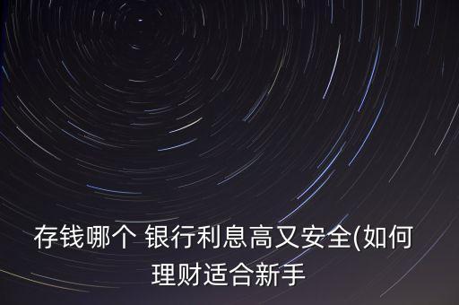 存錢哪個 銀行利息高又安全(如何 理財適合新手