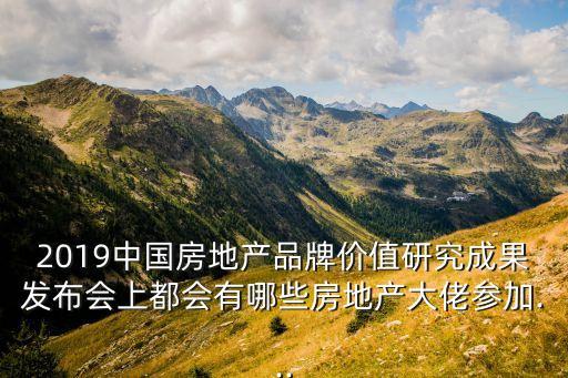 2019中國房地產品牌價值研究成果發(fā)布會上都會有哪些房地產大佬參加...