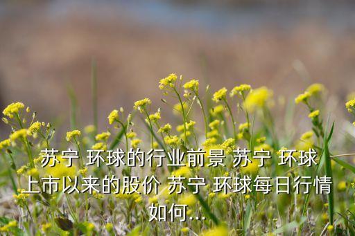  蘇寧 環(huán)球的行業(yè)前景 蘇寧 環(huán)球上市以來的股價(jià) 蘇寧 環(huán)球每日行情如何...