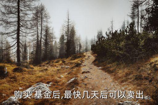 購(gòu)買(mǎi) 基金后,最快幾天后可以賣(mài)出
