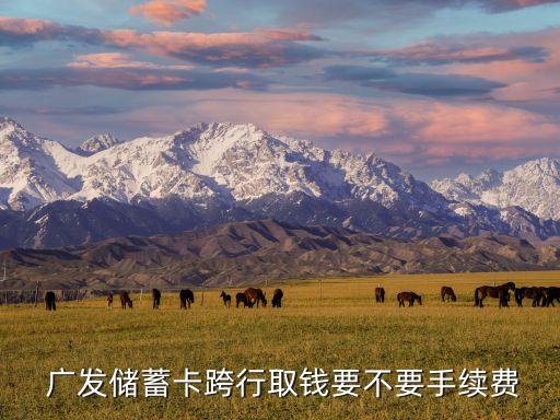  廣發(fā)儲(chǔ)蓄卡跨行取錢(qián)要不要手續(xù)費(fèi)