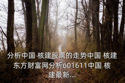 分析中國 核建股票的走勢中國 核建東方財富網(wǎng)分析601611中國 核建最新...