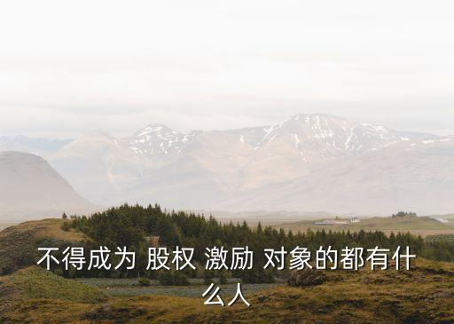 不得成為 股權(quán) 激勵 對象的都有什么人