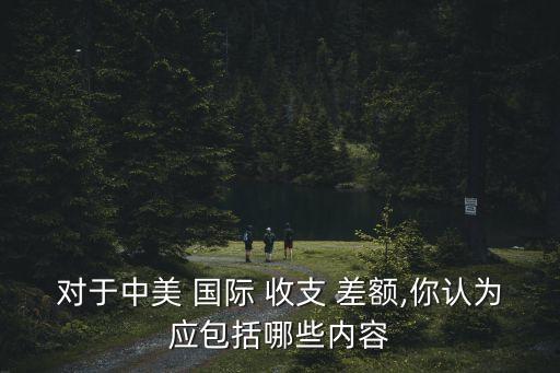 對于中美 國際 收支 差額,你認為應包括哪些內(nèi)容