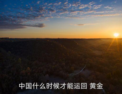 中國什么時候才能運(yùn)回 黃金