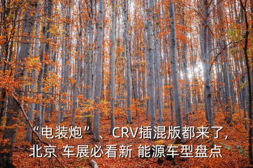 “電裝炮”、CRV插混版都來(lái)了, 北京 車展必看新 能源車型盤(pán)點(diǎn)