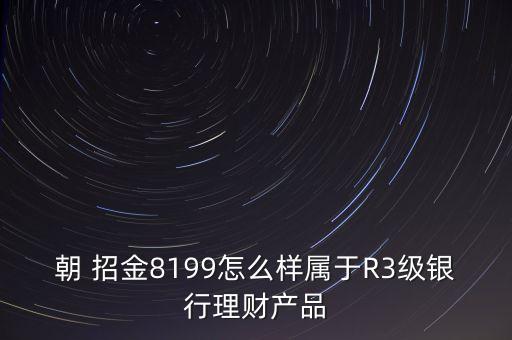 朝 招金8199怎么樣屬于R3級銀行理財(cái)產(chǎn)品